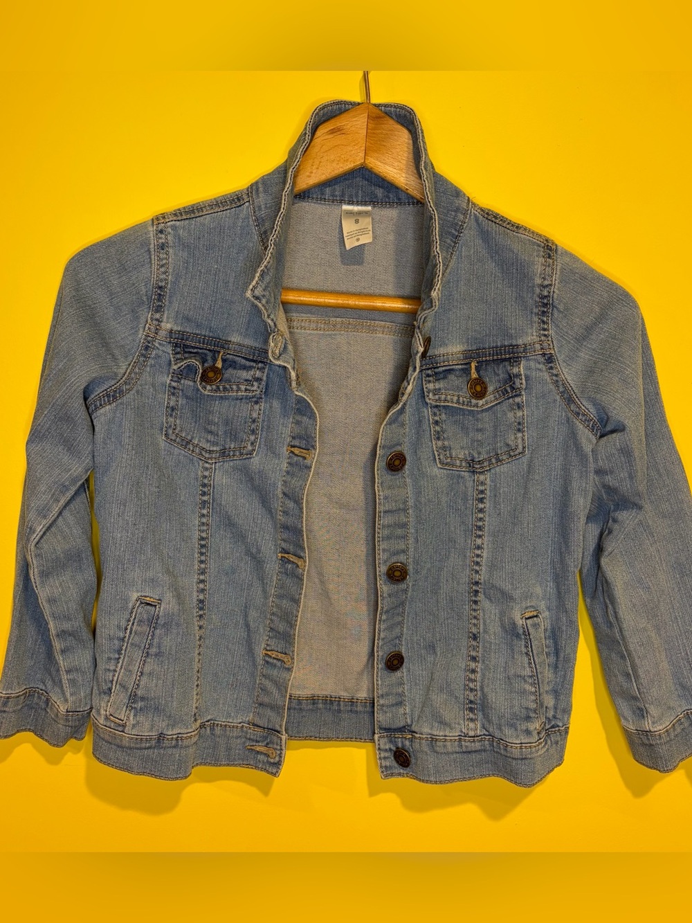 Classic Light Blue Denim Jacket for Kids size 8